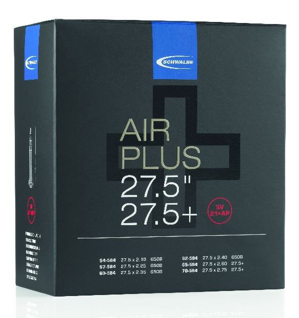 Schwalbe Air Plus - Slange 27,5 x 2,10-2,75 med 40mm lang Racerventil SV21+AP
