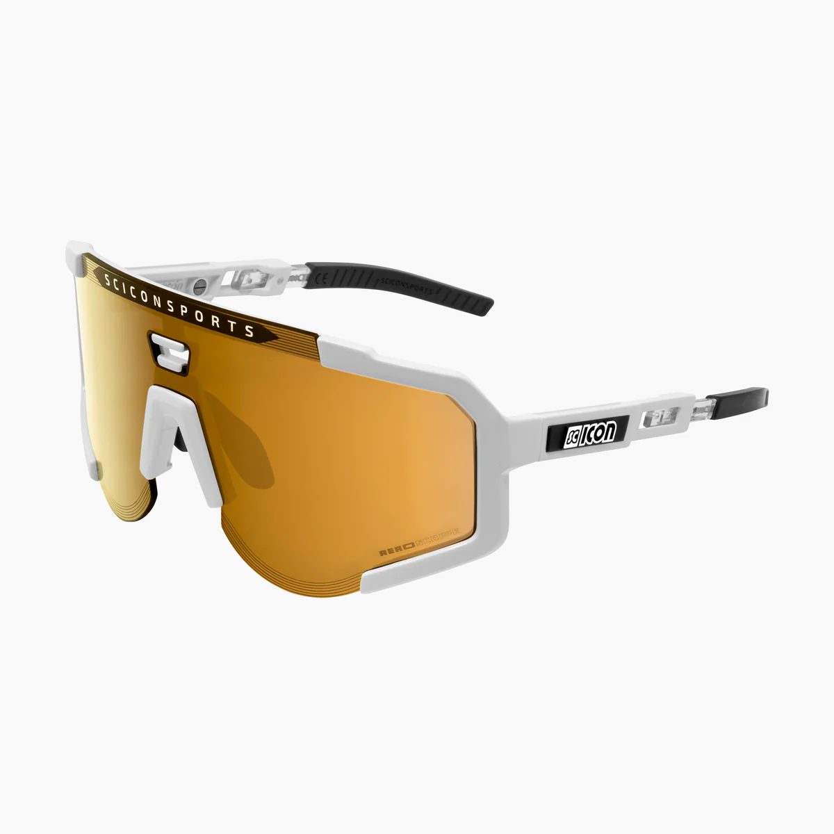 Scicon Aeroscope cykelbriller white gloss/multimirror bronze