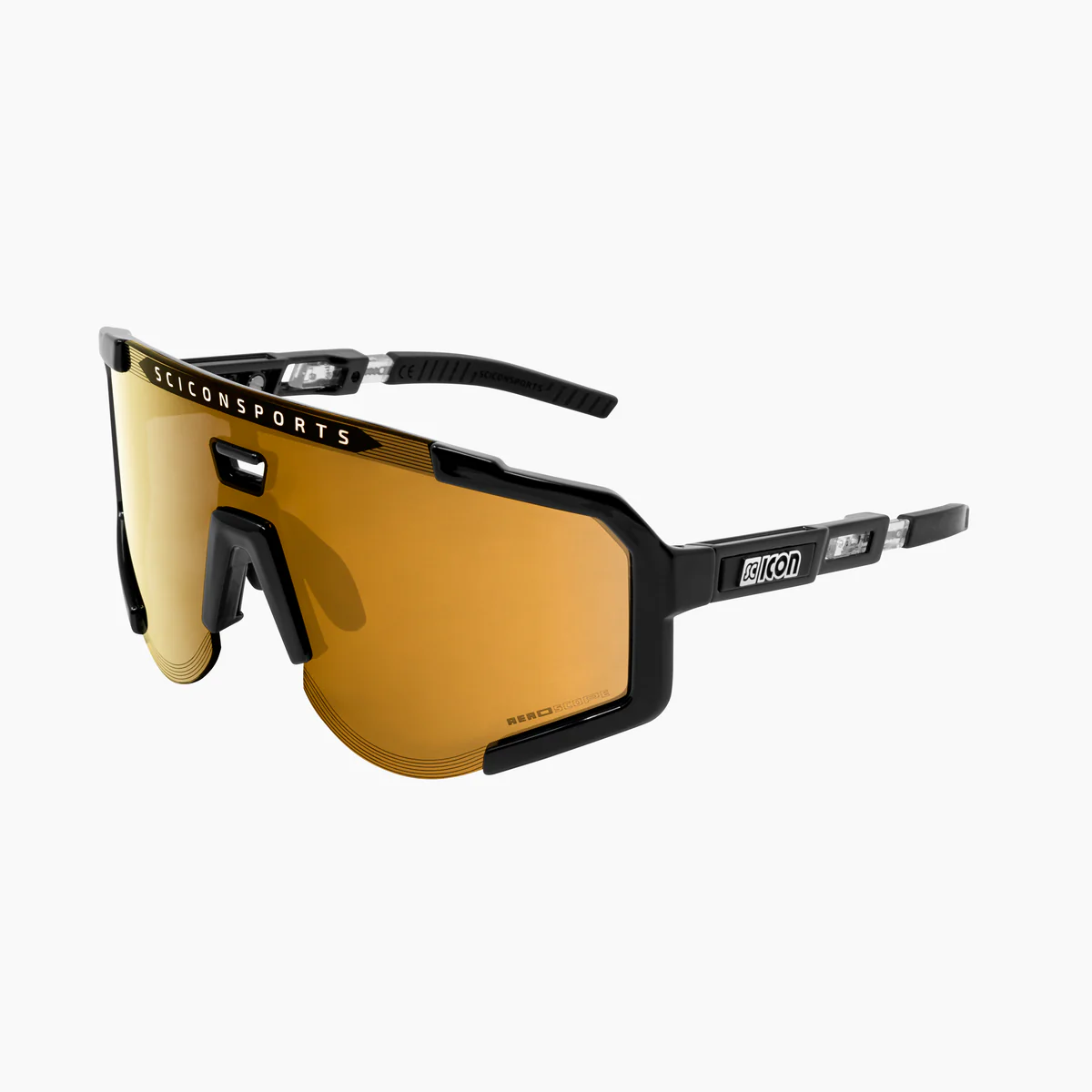 Scicon Aeroscope cykelbriller black gloss/multimirror bronze