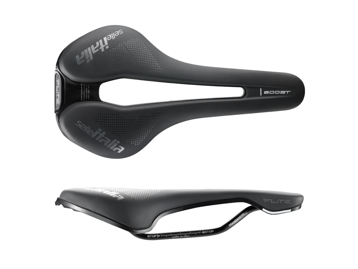 Selle Italia Flite Boost Superflow TM S3 sadel – manganrør 7, blød-tek, sort (NEW)