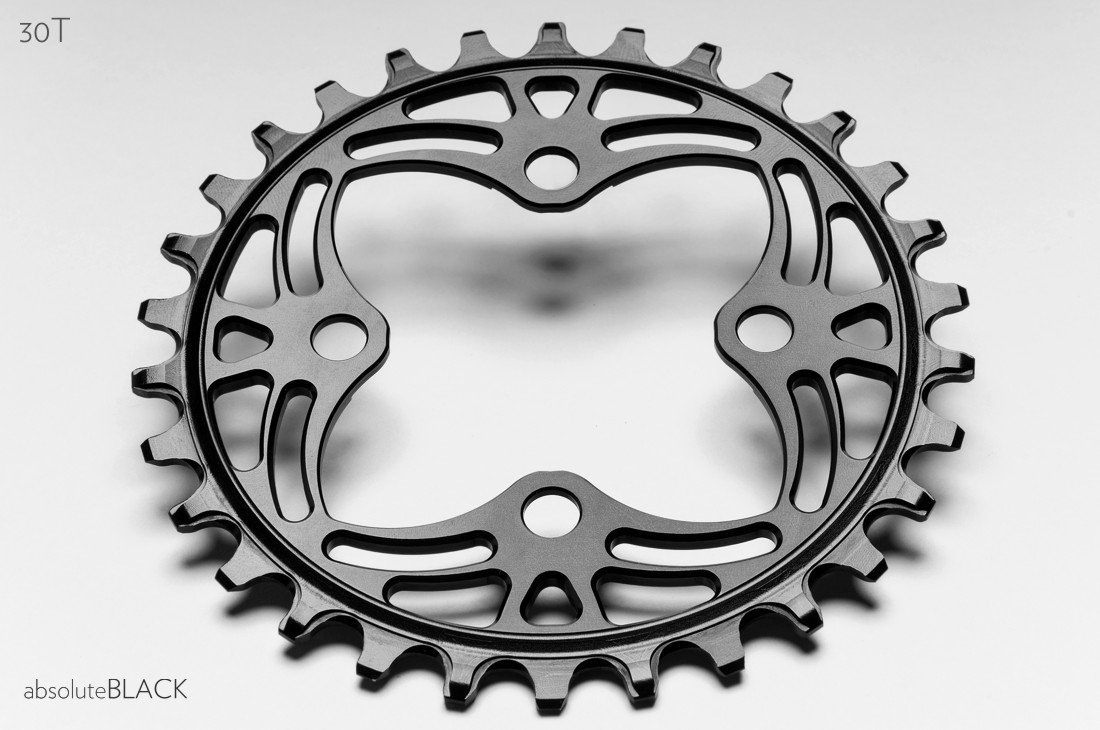 AbsoluteBlack Chainring Singlespeed 30T Ø64 mm - (1x10/11/12) - Sort