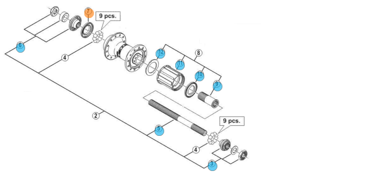 Shimano - Støvdæksel venstre - Baghjul WH-RS11, 21 og 31