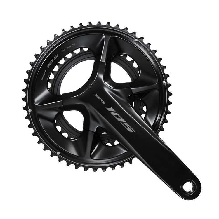 Shimano 105 Kranksæt - 12 Speed - 52-36T - 160mm pedalarm - FC-R7100 - Sort