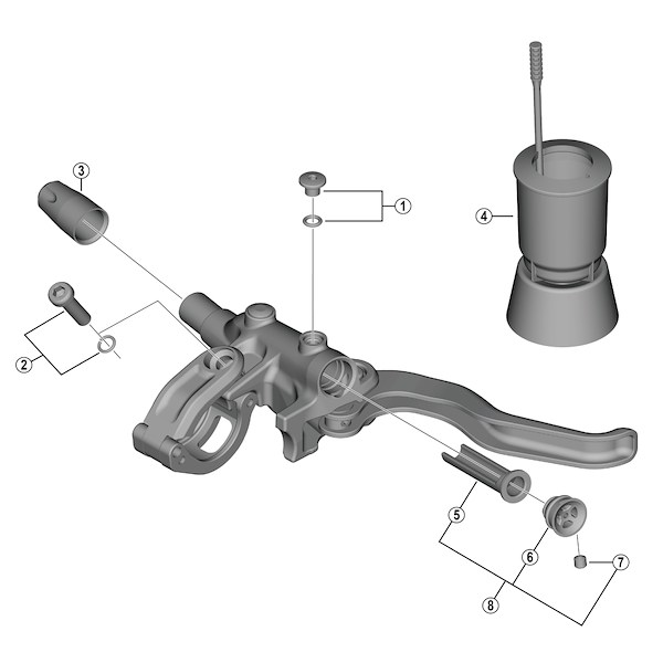 Shimano Alivio membranenhed til bremsegreb model BL-M4100