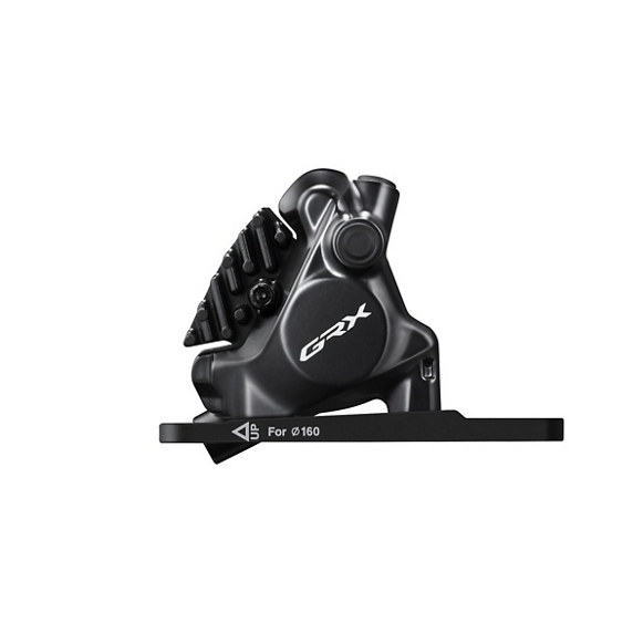 Shimano GRX - Bremsekaliber til for - Hydraulisk - Flat mount - BR-RX820 - Sort