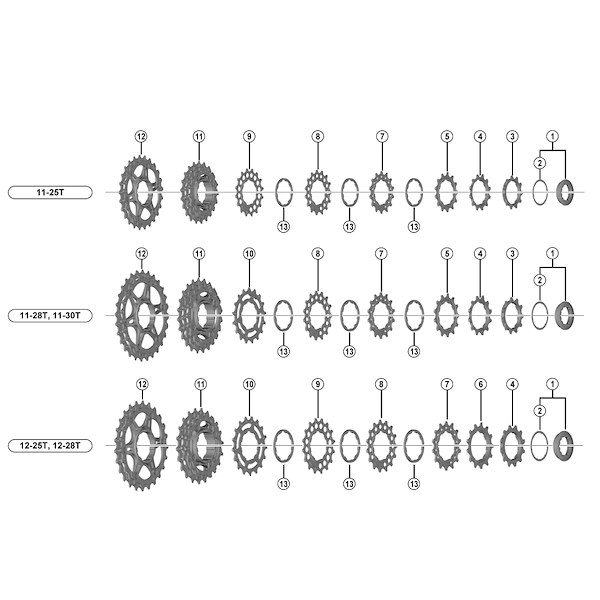 Shimano Dura Ace tandhjulssæt 23 og 25 tands til kassette model CS-R9100