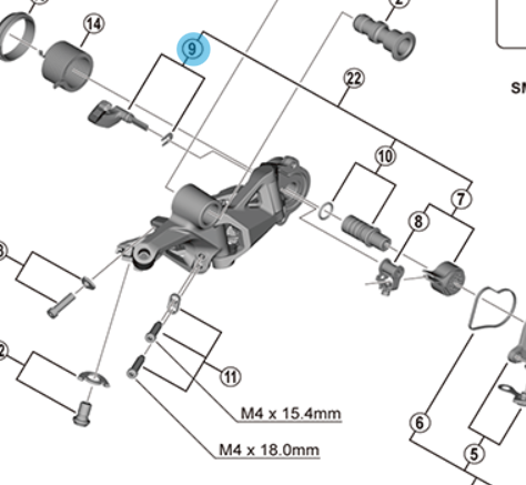 Shimano Grebenhed og Monteringsplade Til 12 speed