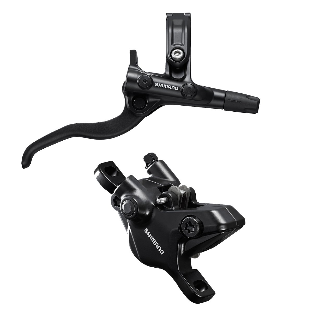 Stabdžių komplektas SHIMANO DEORE BR-MT410, svirtys BL-4100 galinio suporto polimeras BR-MT410 dešinėje