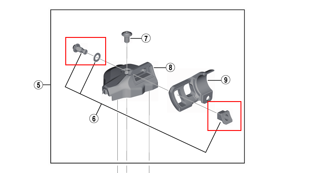 Shimano M8000 I-Spec II integrationsbolt SL-M9000I