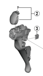 Shimano Ultegra - Navneplade højre for STI greb - ST-R8000
