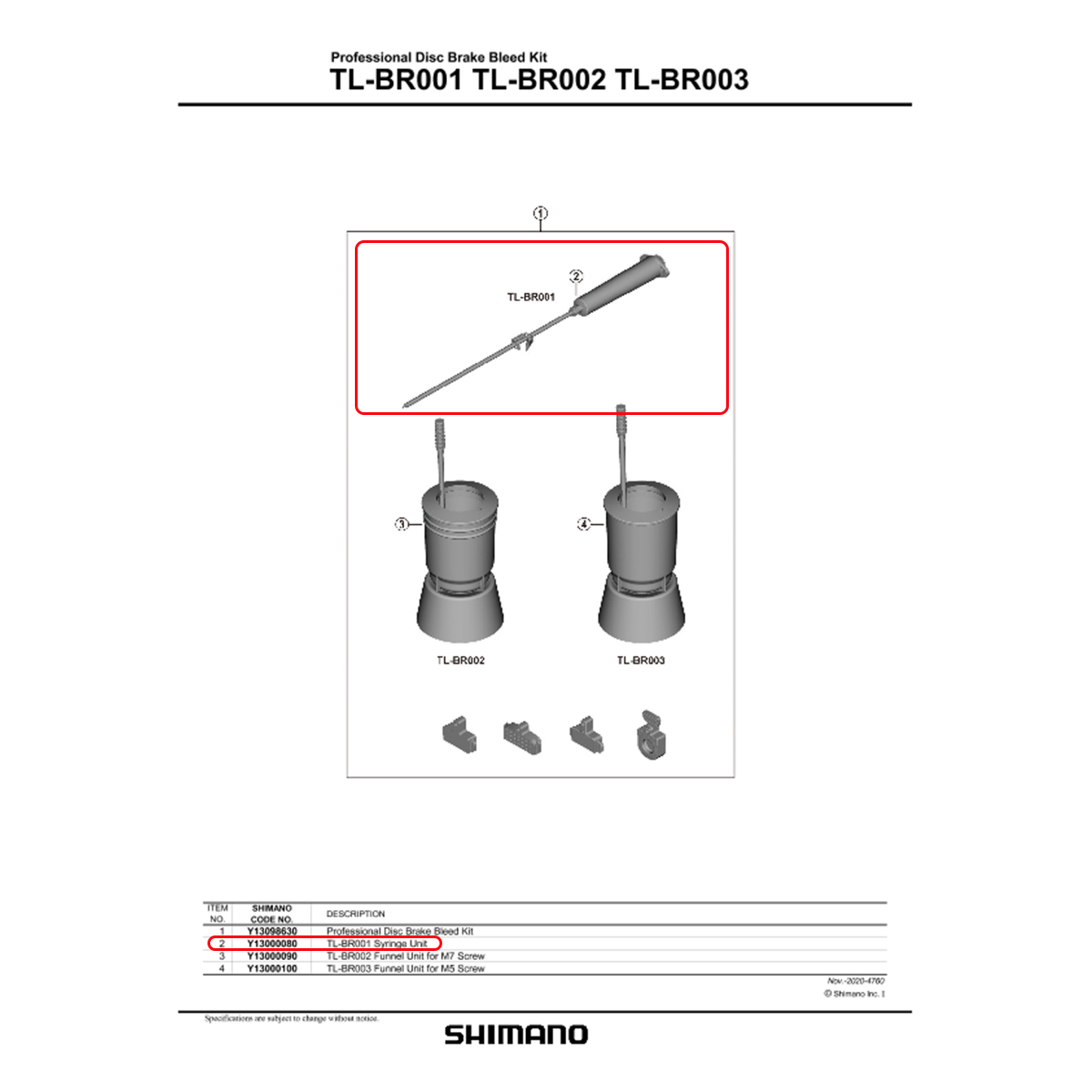 Shimano TL-BR001 - Sprøjte til hydraulisk olie Shimano