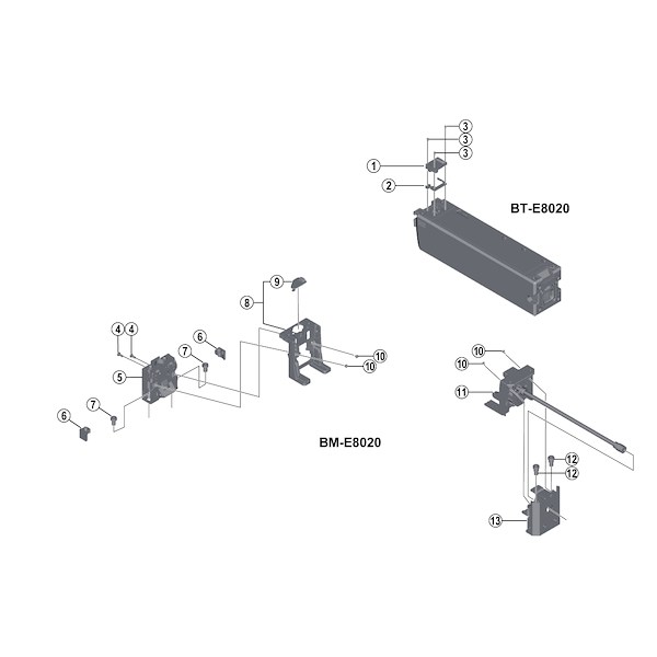Shimano Steps gummiholder til batteriholder model BM-E8020