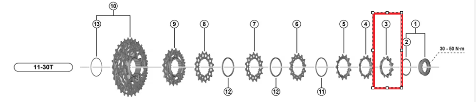Shimano Dura Ace - Tandhjul 11 tands TC for 12 gears kassette - CS-R9200