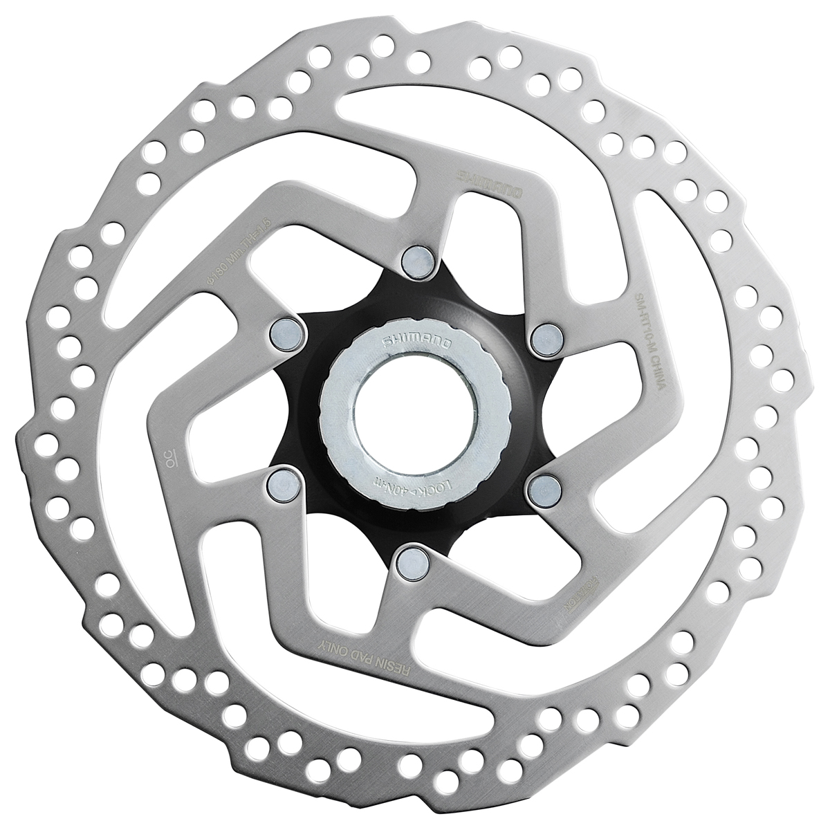 Shimano Bremseskive Sm-rt10 180mm Center Lock W/lockring - Cykel bremseskive