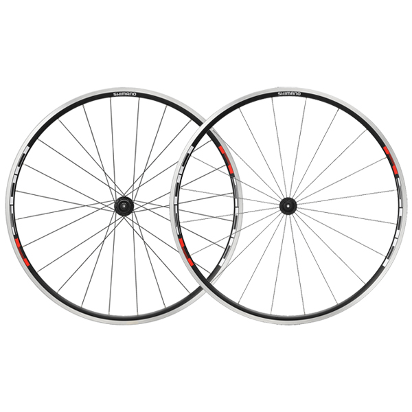 Shimano Hjulsæt 10s Sort/rød Wh-r501a Til Dæk Og Slange - Cykelhjul