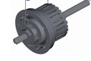 Shimano Nexus navindsats 140mm lang til dynamo nav model DH-C6000-1R Sølv