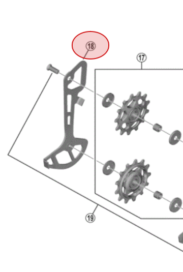 Shimano Deore - Inderplade til SGS bagskifter - RD-M5100