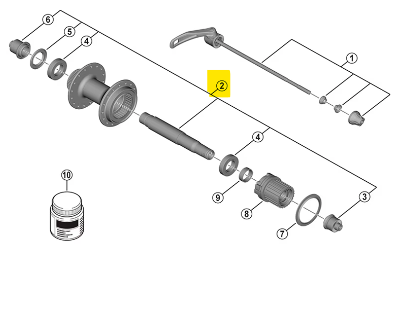 Shimano MT401 - Aksel sæt til bagnav 12 gear - Disk center lock - 135mm - FH-MT401