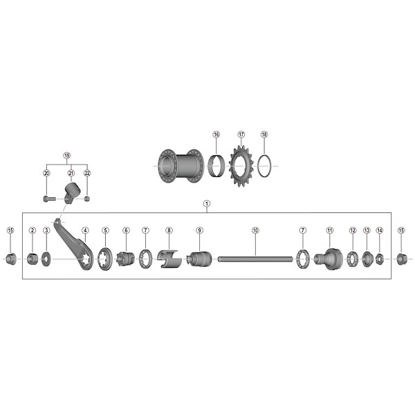 Shimano konus til bagnav model CB-E110