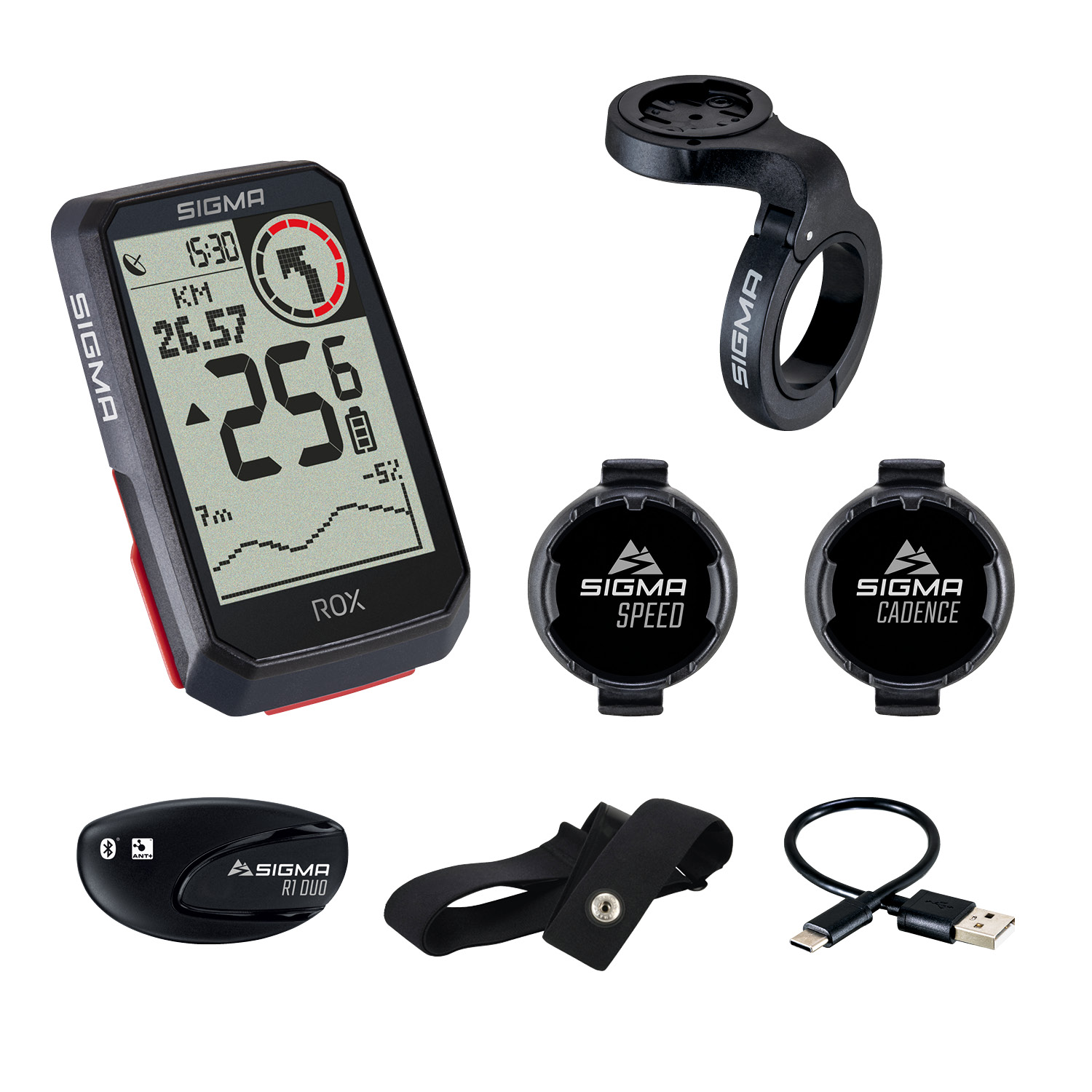 Cykelcomputer - Sigma Sport GPS Computer ROX 4.0 med Pulsmåler og kadance og speedsensor