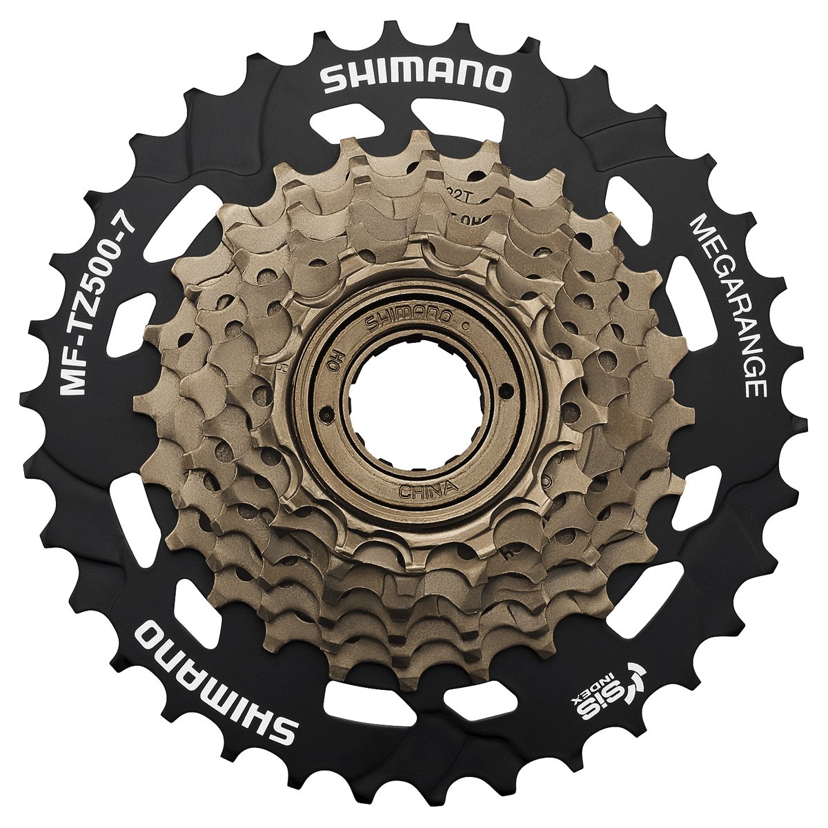 Galinis žvaigždžių blokas Shimano Tourney TZ MF-TZ500 MegaRange 7-speed 14-34T (užsukamas)