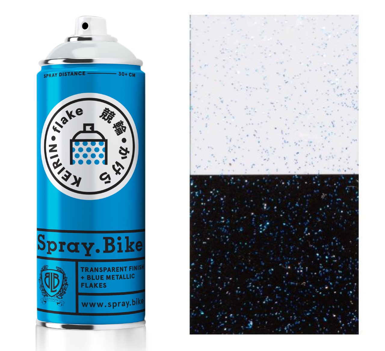 Spray.Bike Klarlak med blå glimmer effekt 400 ml