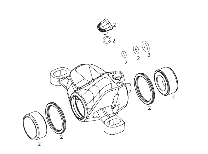 Sram - Kit for bremsegreb stempler - Type Ultimate/TLM