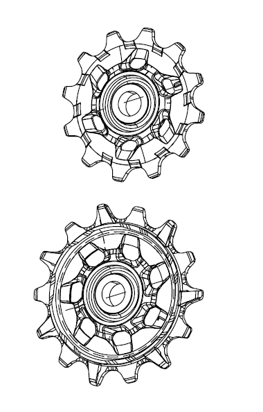 Galinio pavarų perjungėjo ratukų komplektas Sram NX/SX Eagle X-Sync 12-speed