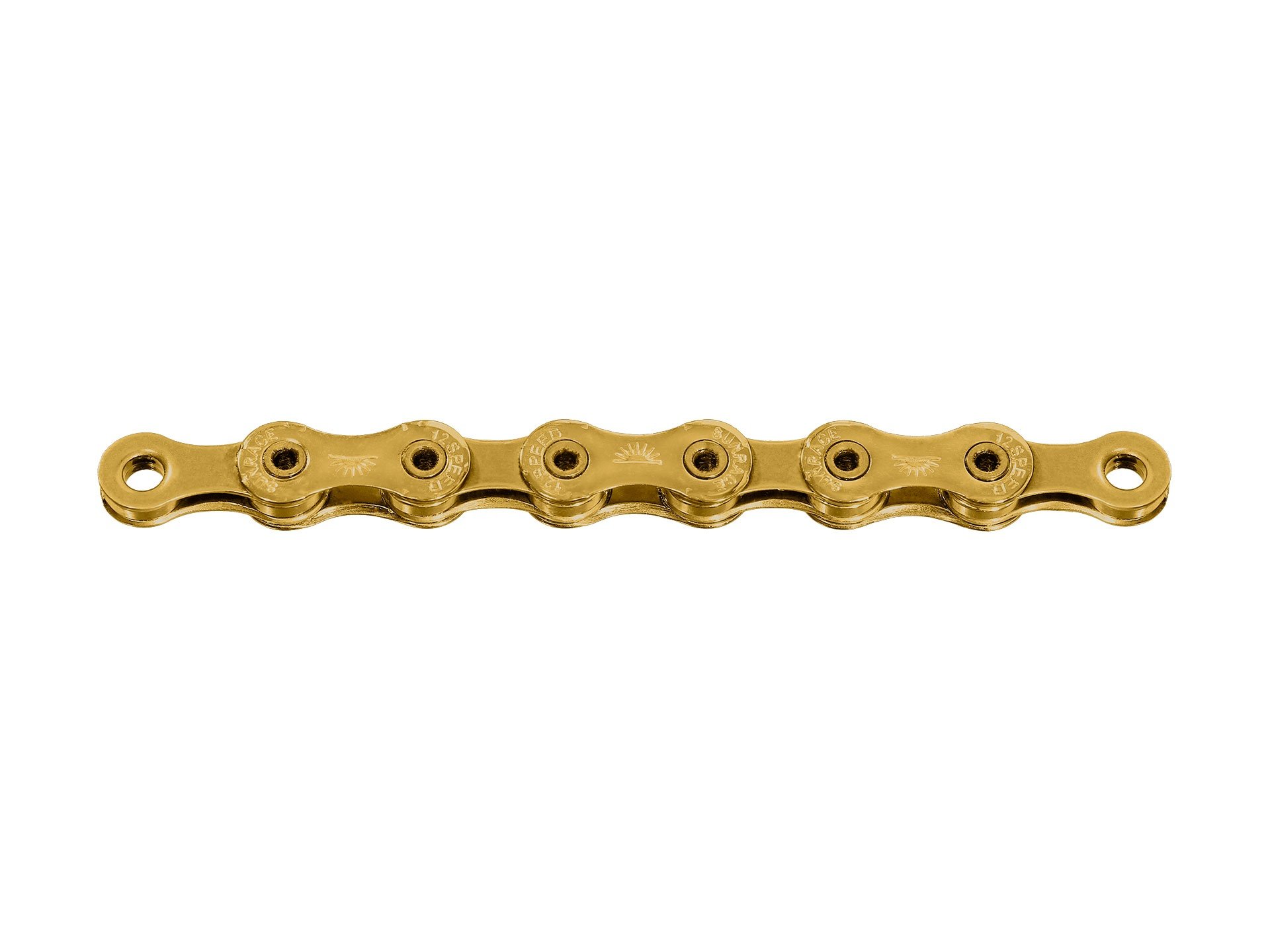Sunrace CN12H Kæde - 12 Speed - Hollow Pin - 126 led - Guld