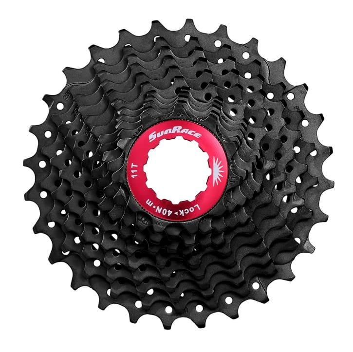 Sunrace CSRX1 - Kassette 11 gear - 11-36 tands - Road - Til Shimano eller Sram - Sort