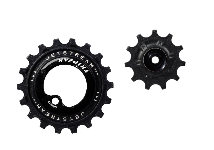 Tripeak Oversized pulleyhjul Jetstream pro keramiske lejer Shimano GRX-RX810/815 11T/18T Sort
