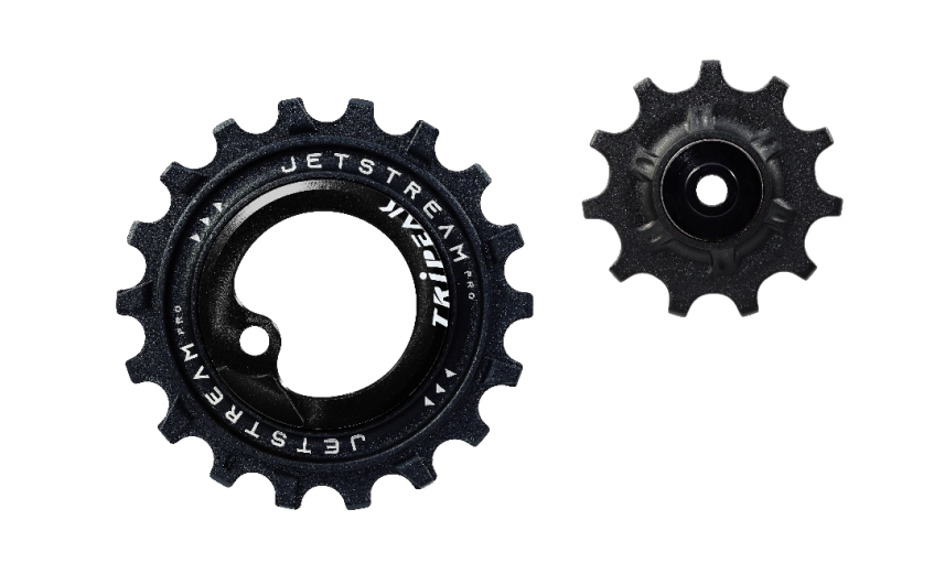 Tripeak Oversized pulleyhjul Jetstream pro keramiske lejer Shimano 10/11 speed (GS) 11T/18/T sort