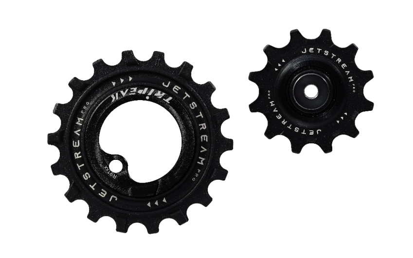 Tripeak Oversized pulleyhjul Jetstream pro keramiske lejer Shimano 91XX 12T/18T sort
