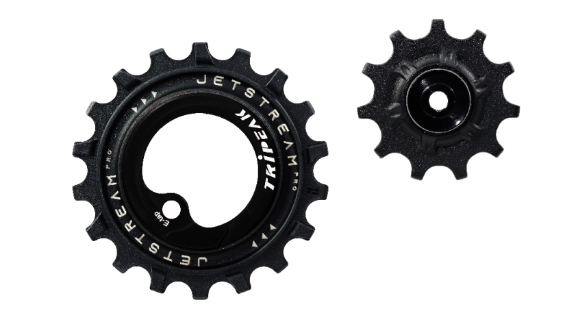 Tripeak Oversized pulleyhjul Jetstream pro keramiske lejer SRAM Etap 11T/18T sort