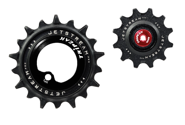 Tripeak Oversized pulleyhjul Jetstream pro keramiske lejer SRAM AXS Force/Rival XPLR 12T/18T sort