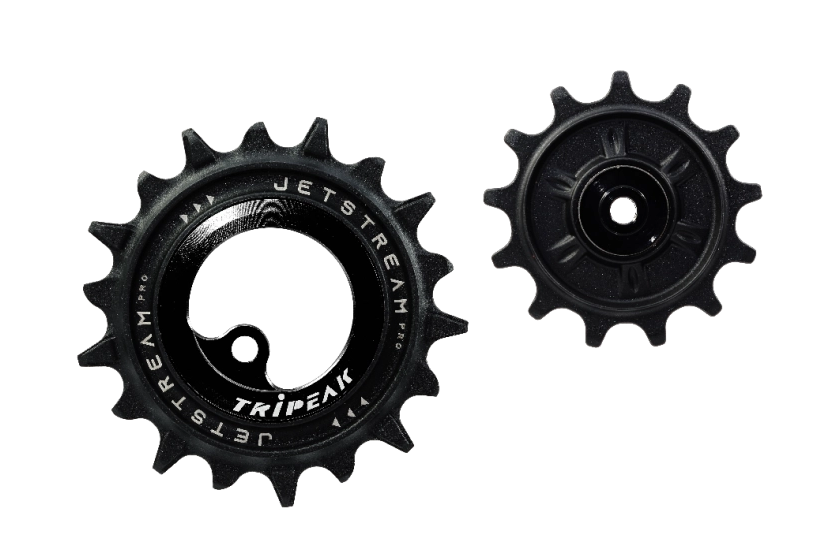 Tripeak Oversized pulleyhjul Jetstream pro keramiske lejer Shimano MTB SGS 13T/18T 11S/12S sort
