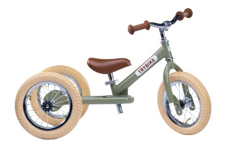 Trybike Balance / Løbecykel 3 Hjul Vintage Grøn