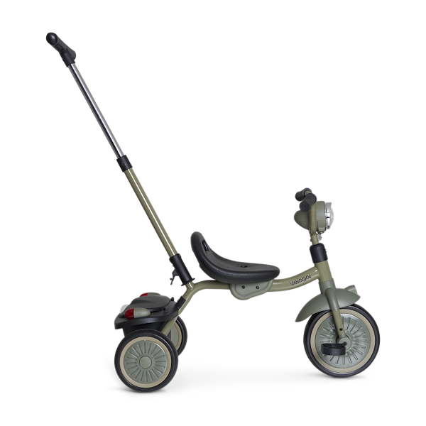 Velogo trehjulet cykel med skubbestang grøn