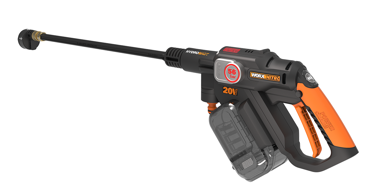 Worx WG633E.9 Hydroshot Bærbar Højtryksrenser (Uden Batteri og Oplader) - 56 Bar, 220 L/t