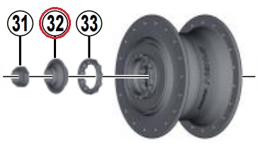 Shimano Nexus 7 - Konus venstre - 7 gears nav - SG-3000-7R