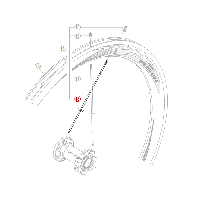 Eger til Shimano WH-RS81 C50 264,5mm