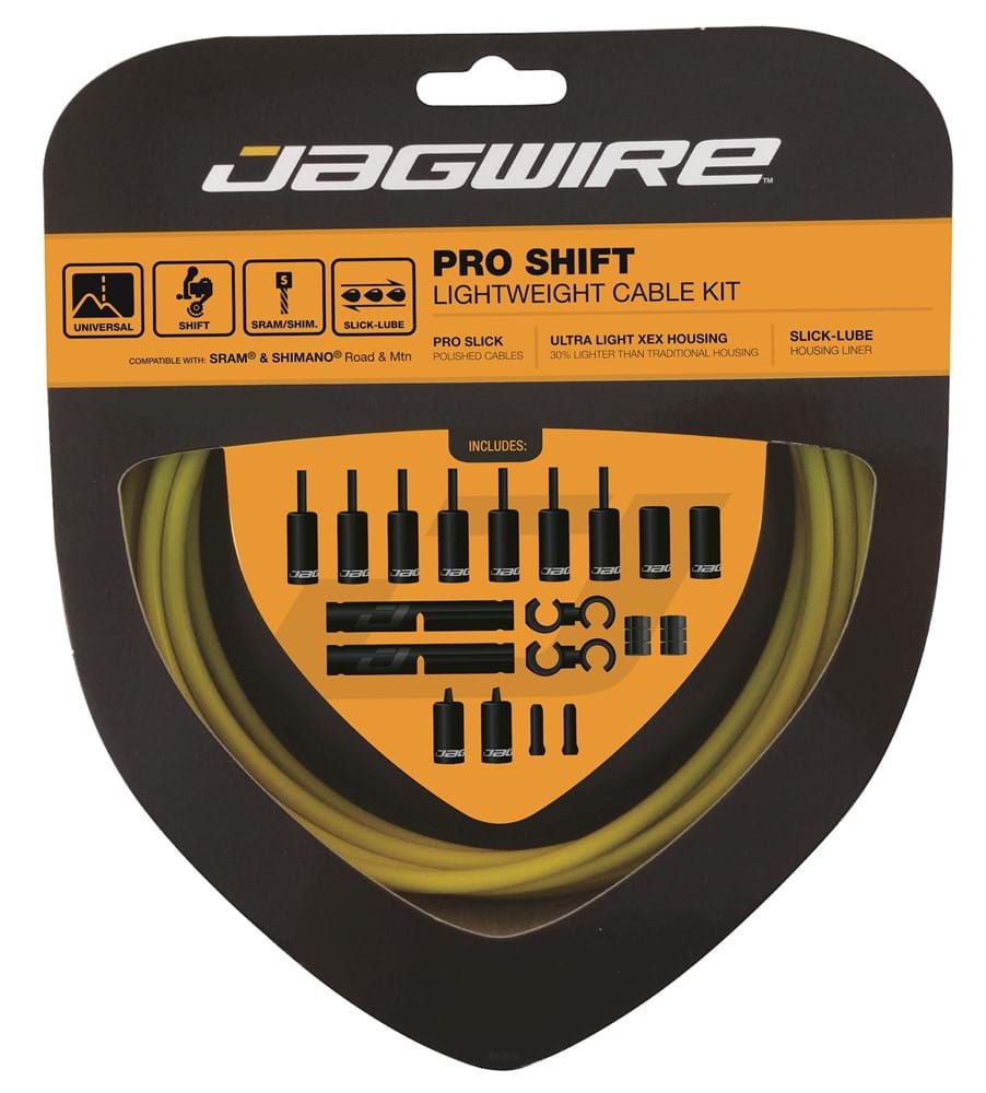 Jagwire - Pro Shift - 2x Gearkabel sæt - Road/MTB - Gul