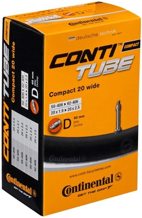 Continental 20 Slange 50/62-406/451 med 40mm dunlop ventil"