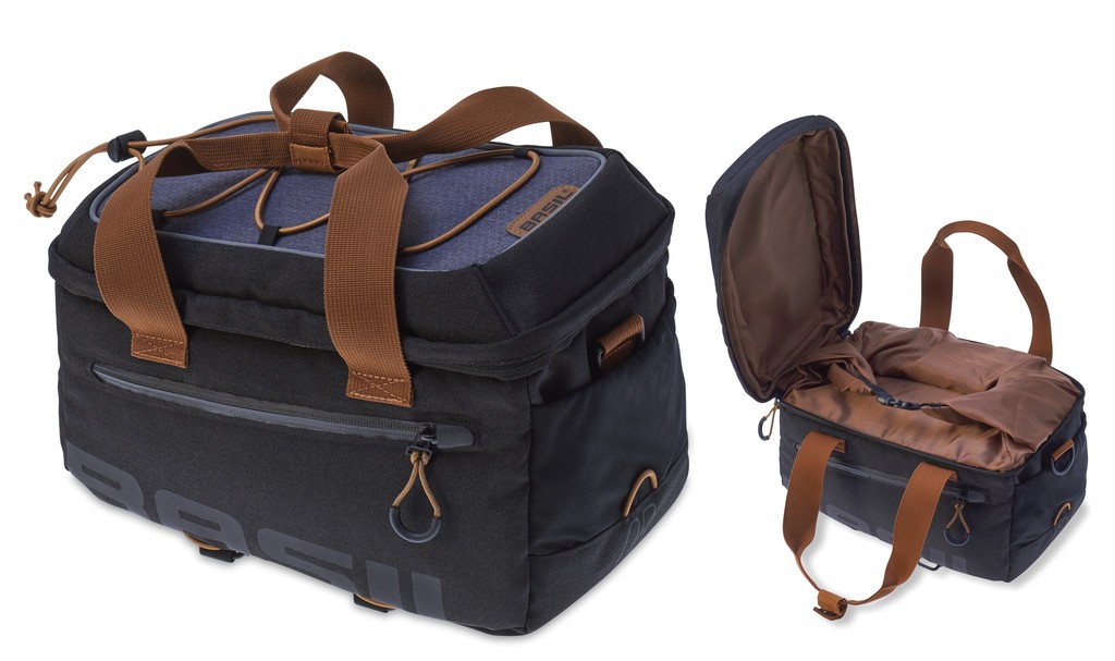 Basil Miles - Cykeltaske til bagagebærer - 7 liter - Black/grey