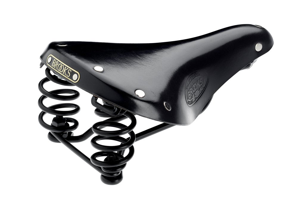 Brooks Flyer S Trekking retro læder cykelsadel, sort