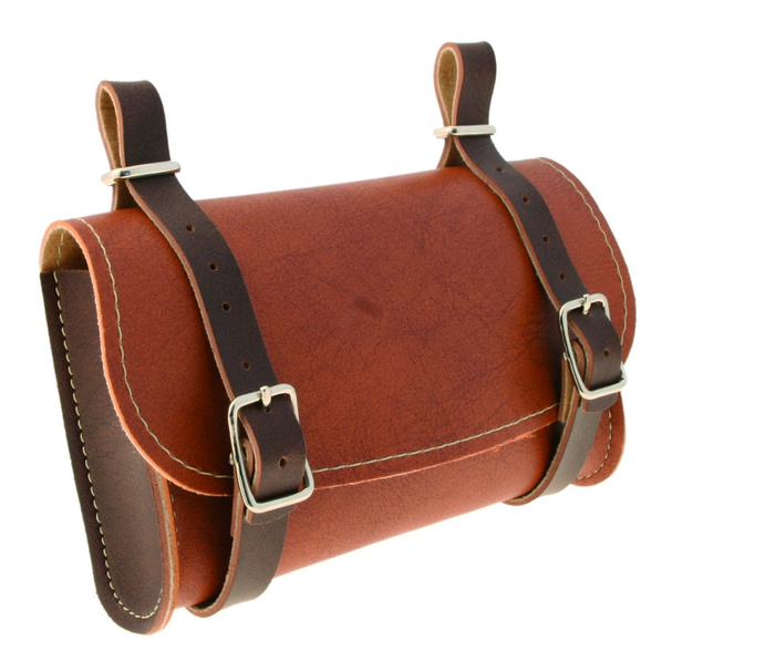 Vintage brun sadeltaske