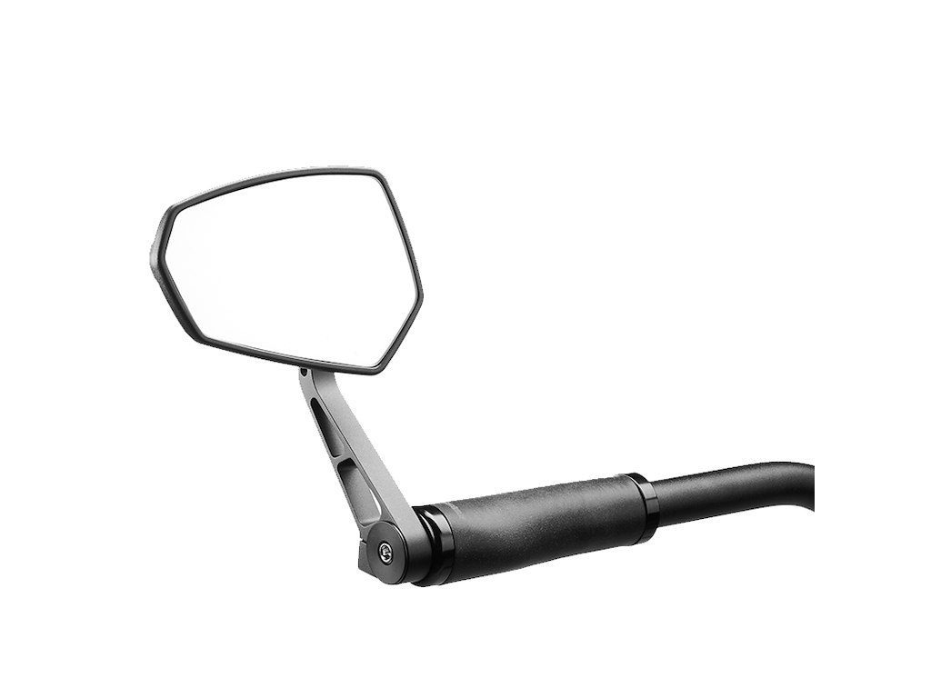 Ergotec M-77 Spejl kort i aluminium/plastik - Venstre/Højre - Sort