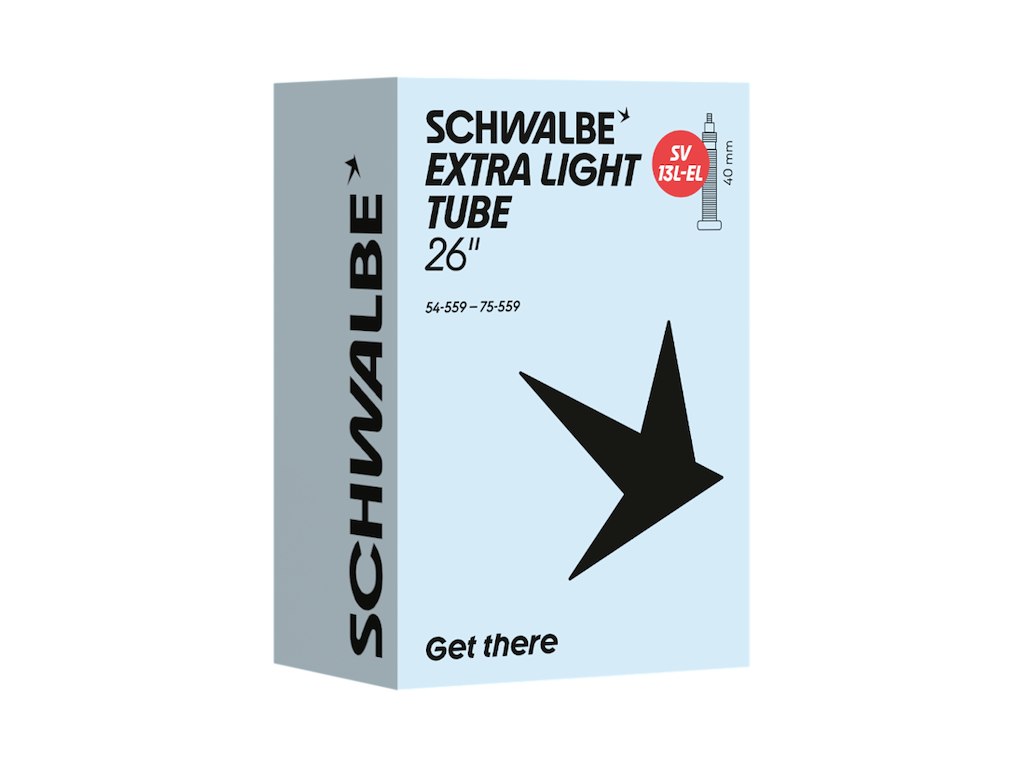 Schwalbe Extra Light slange 26"x2,10-3,00 (54/75-559) med 40mm lang racerventil SV13L-EL