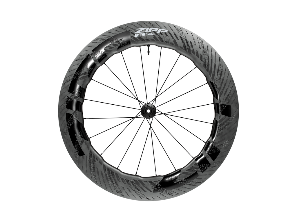 ZIPP 858 NSW 700c forhjul 12x100mm E-thru - Disc centerlock