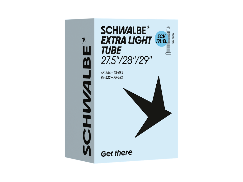 Schwalbe Extra Light slange 27,5/29"x2,10-3,00 (54/75-584/622) med 40mm lang SCV Clik ventil SCV19L-